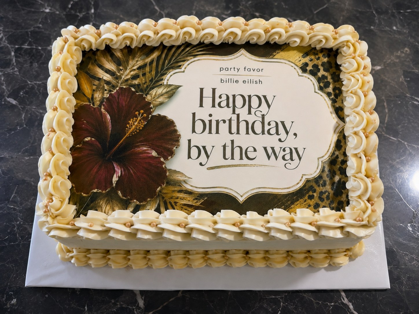 Signature custom sheet cake by Flavor for the Soul